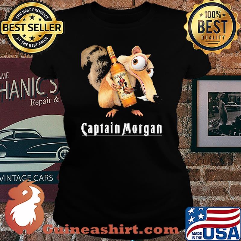 Ice age scrat hug captain morgan s Laides tee