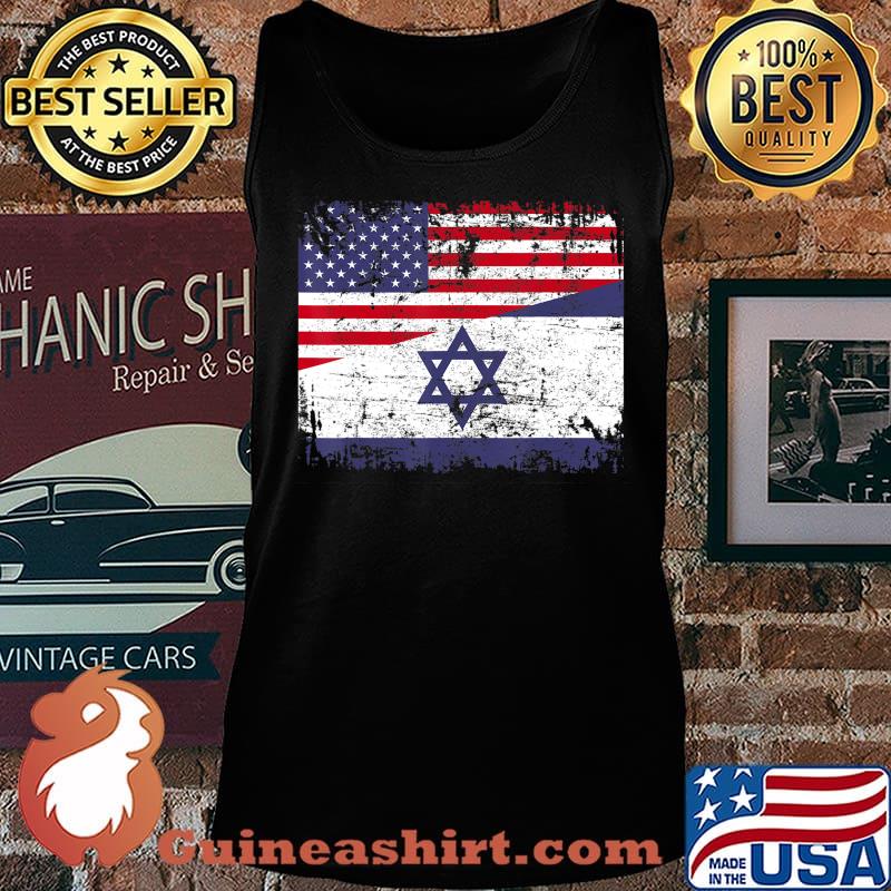 ISRAELI ROOTS Half American Flag USA ISRAEL FLAG T-Shirt Tank top