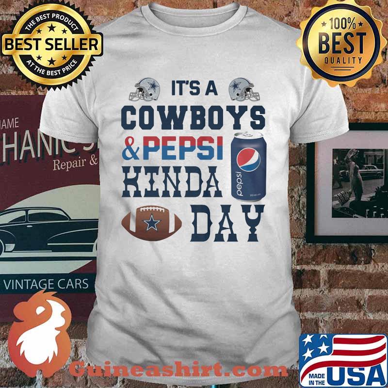 It's a dallas cowboys and pepsi logo kinda day shirt