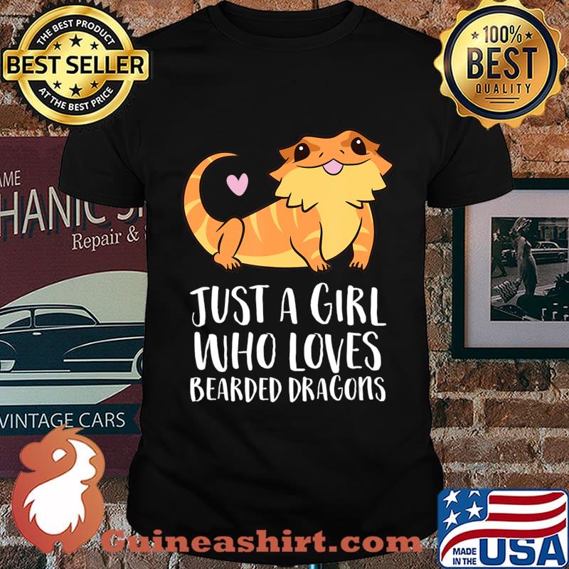 Just a Girl Who Loves Bearded Dragons Lizard Reptile T-Shirt