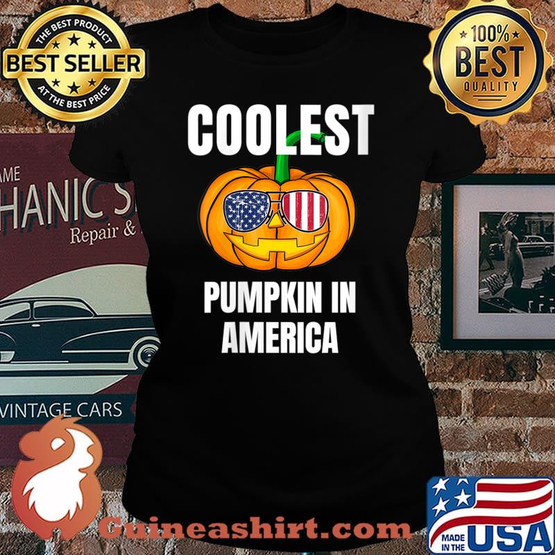 Kids Coolest Pumpkin In America Halloween Boys Girls Shirt Laides tee