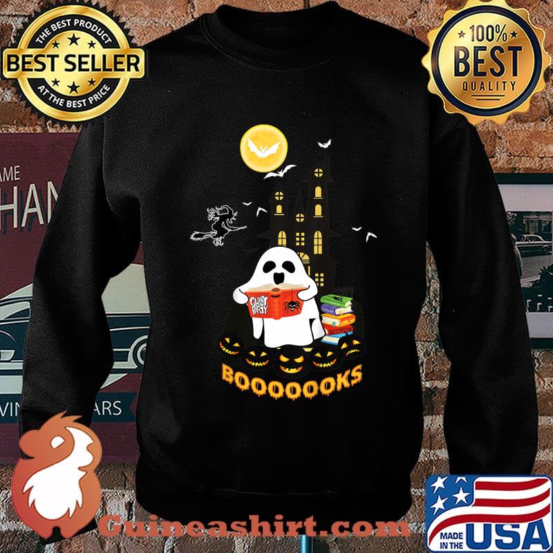 Kids Funny Halloween Ghost Reads Booooooks boo read books Gift T-Shirt Sweater