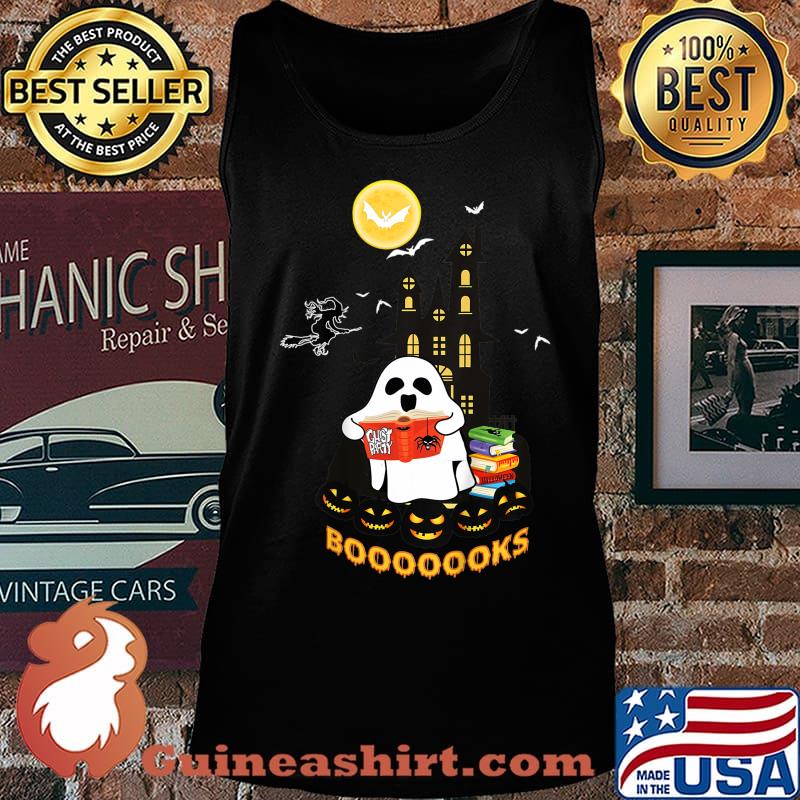 Kids Funny Halloween Ghost Reads Booooooks boo read books Gift T-Shirt Tank top