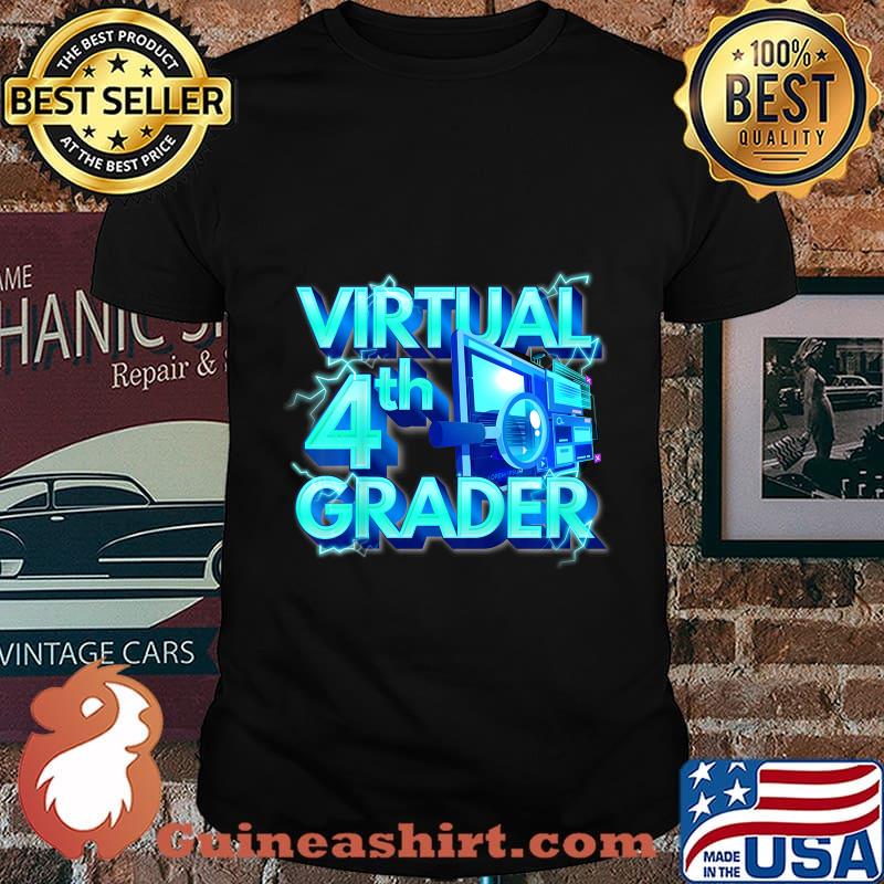Kids Homeschool 4th grade shirt Virtual 4th Grader Back to School T-Shirt