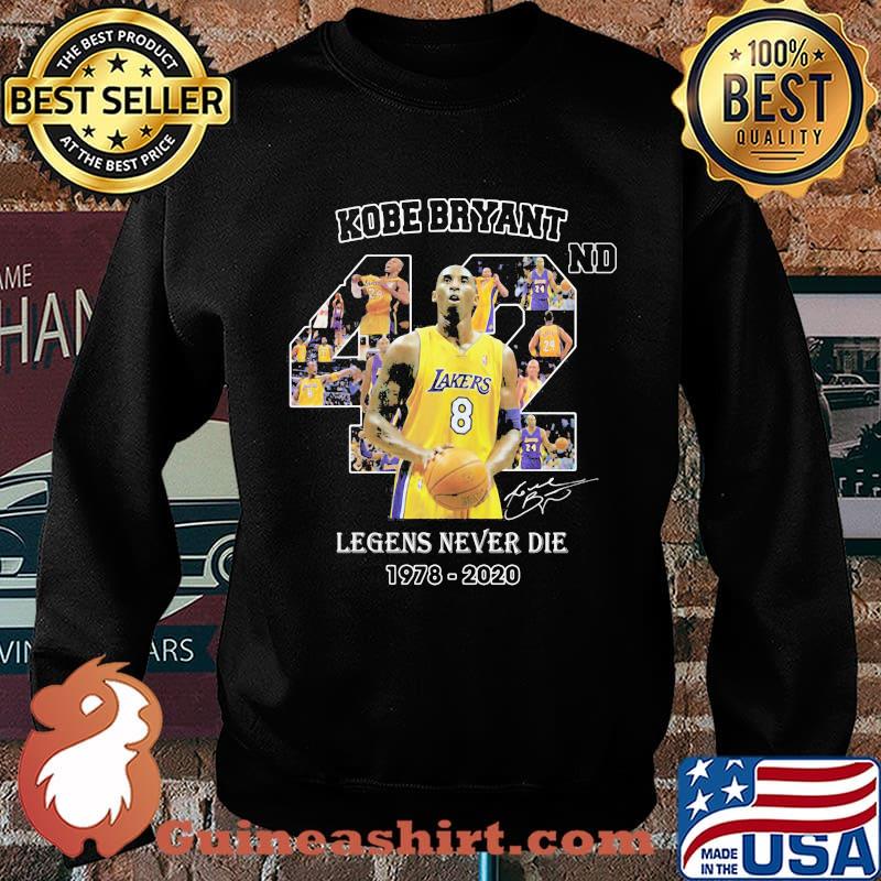 Kobe bryant 42nd legends never die 1978 2020 basketball signature s Sweater