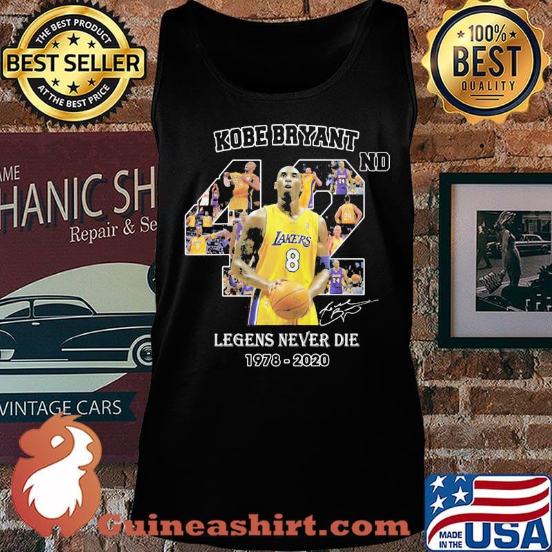 Kobe bryant 42nd legends never die 1978 2020 basketball signature s Tank top