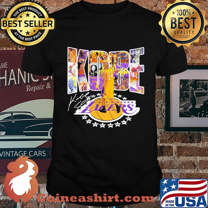 Kobe bryant los angeles lakers basketball signature shirt