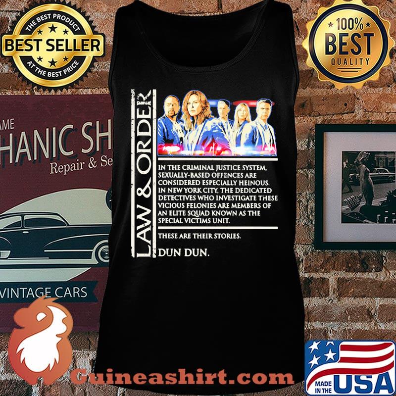Law and order in the criminal justice system sexually based offences are considered especially heinous in new york city the dedicated s Tank top