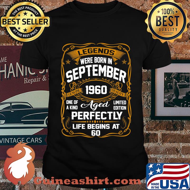 Legends Were Born In September 1960 60th Birthday Gift T-Shirt