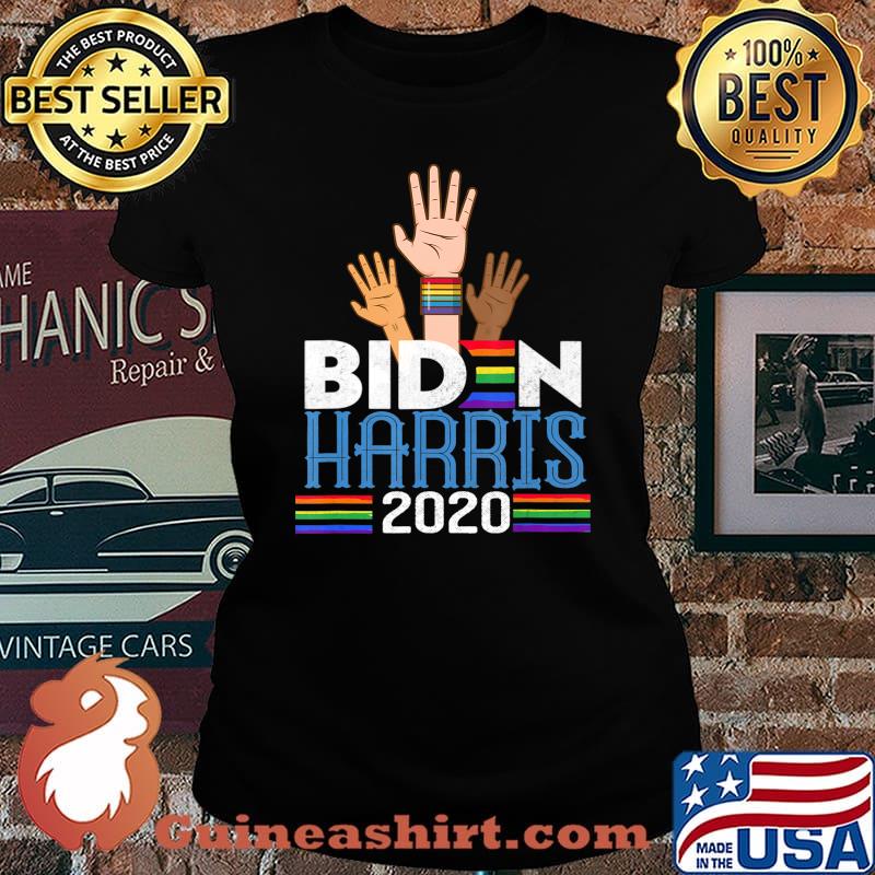 LGBT Biden Harris 2020 Biden Harris Rainbow Gay Pride LGBT T-Shirt Laides tee
