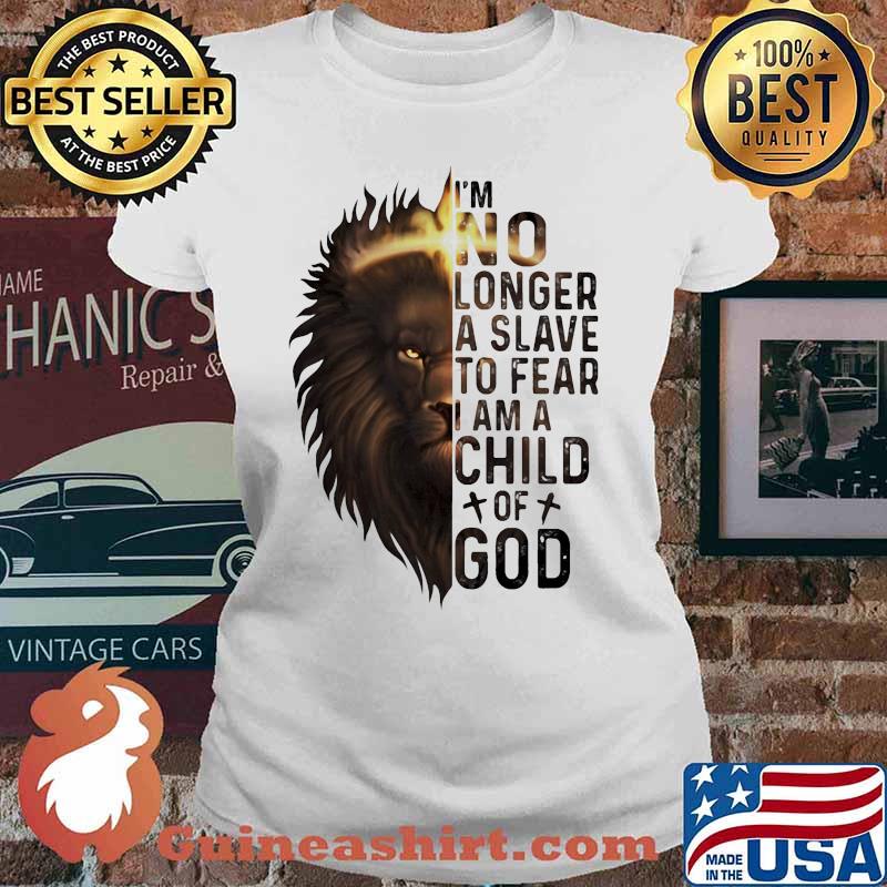 Lion king i'm no longer a slave to fear i am a child of god s Ladies tee