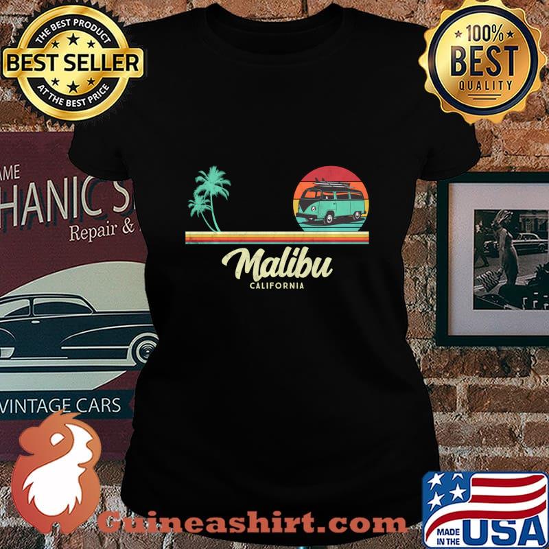 Malibu California Surf Beach Hippie Van Surfer Pullover s Laides tee