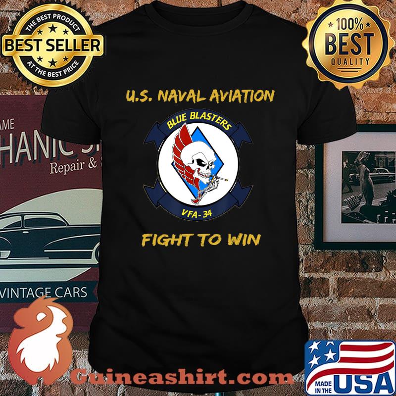 Mens Naval Aviation FA18 Hornet VFA34 history, gift T-Shirt