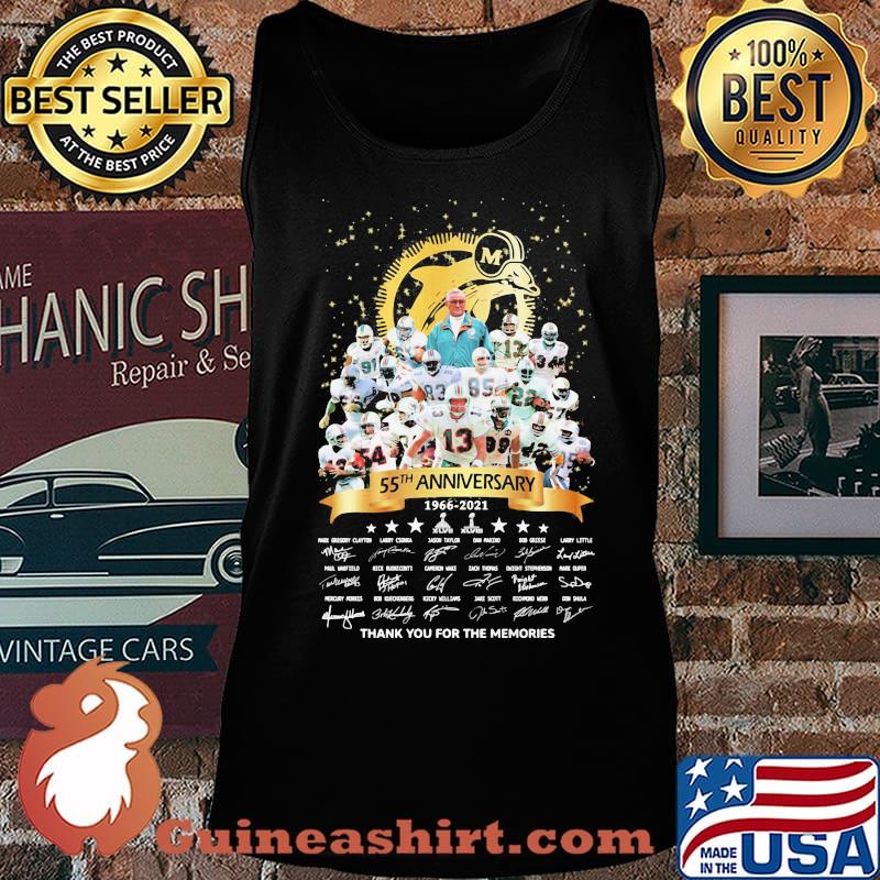 Miami dolphins 55th anniversary 1966 2021 thank you for the memories signatures s Tank top