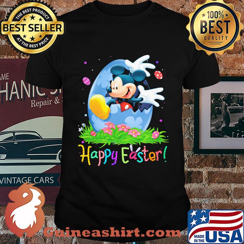 Mickey mouse happy easter flowers shirt