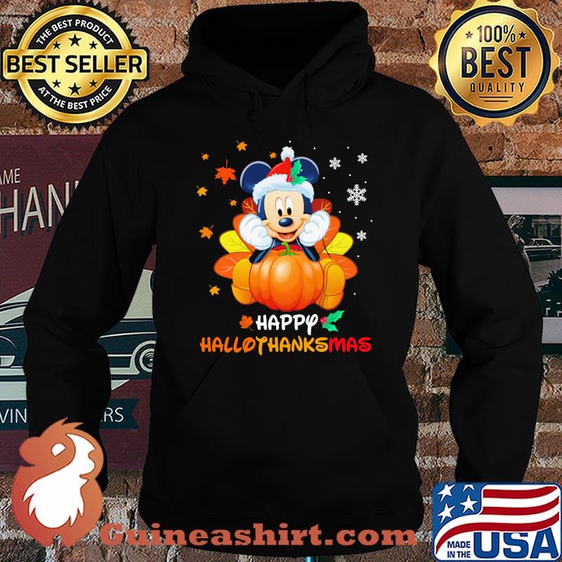 Mickey mouse happy hallothanksmas halloween thanksgiving christmas s Hoodie
