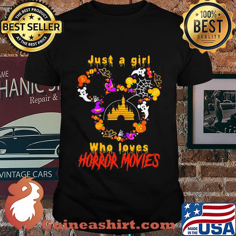 Mickey mouse just a girl who loves horror movies shirt
