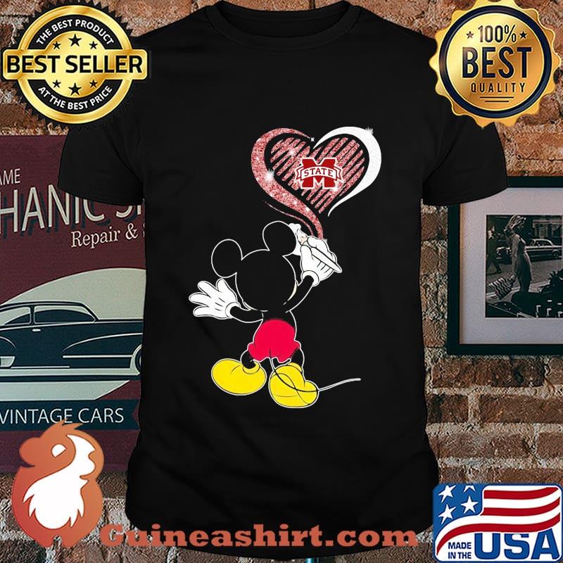 Mickey mouse michigan state heart diamond shirt