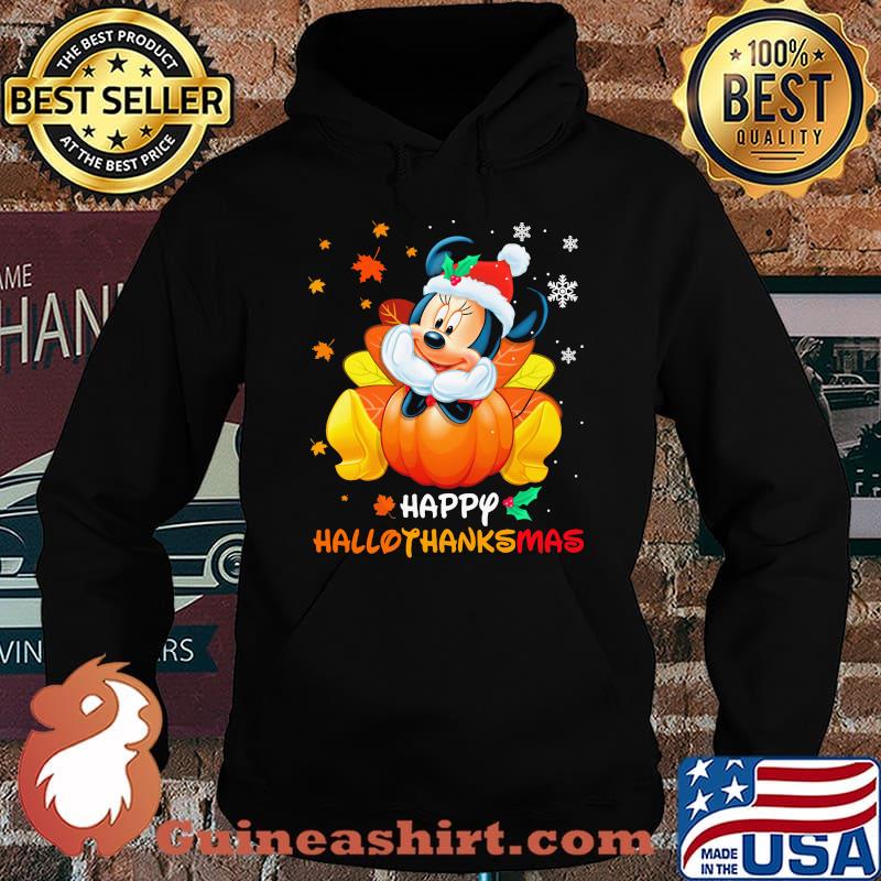 Minie mouse happy hallothanksmas halloween thanksgiving christmas s Hoodie