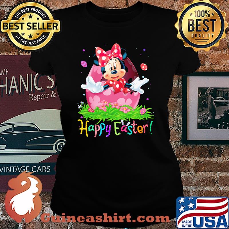 Minnie mouse happy easter flowers s Laides tee