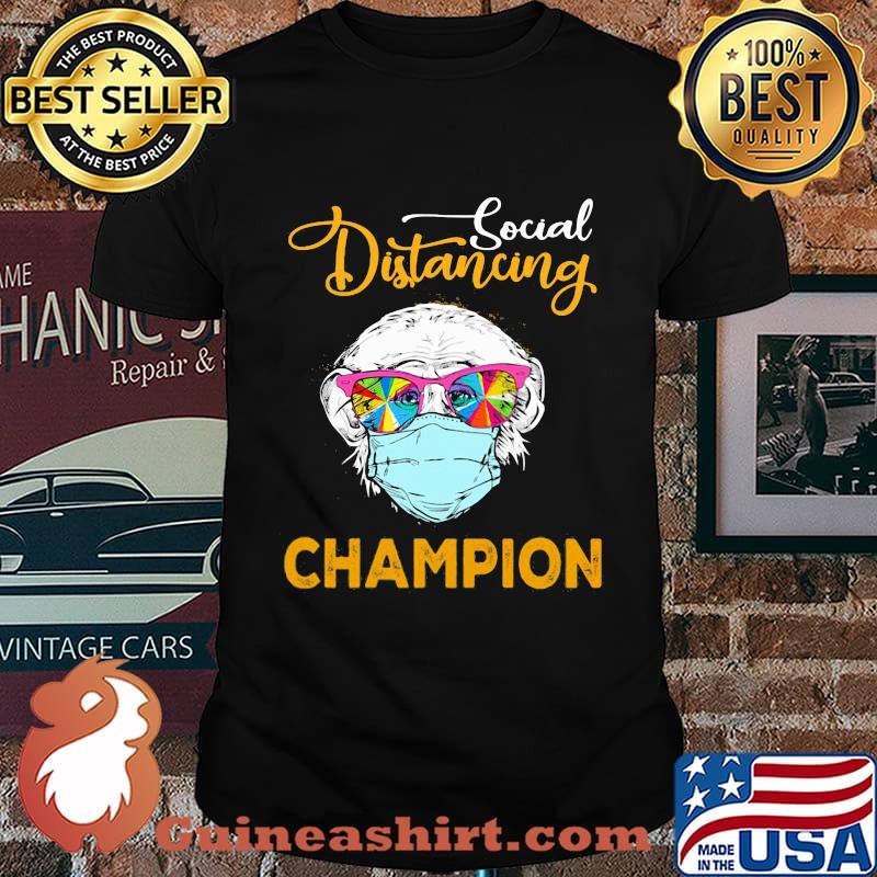 Monkey social distancing champion shirt