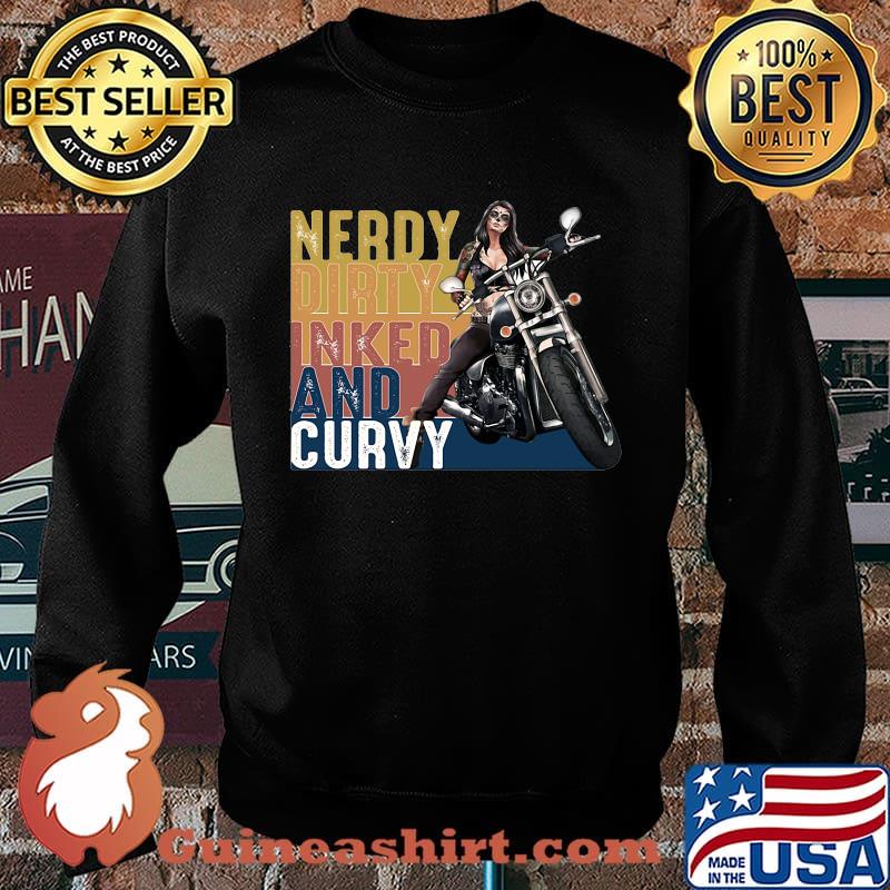 Motorcycle nerdy dirty inked and curvy vintage s Sweater
