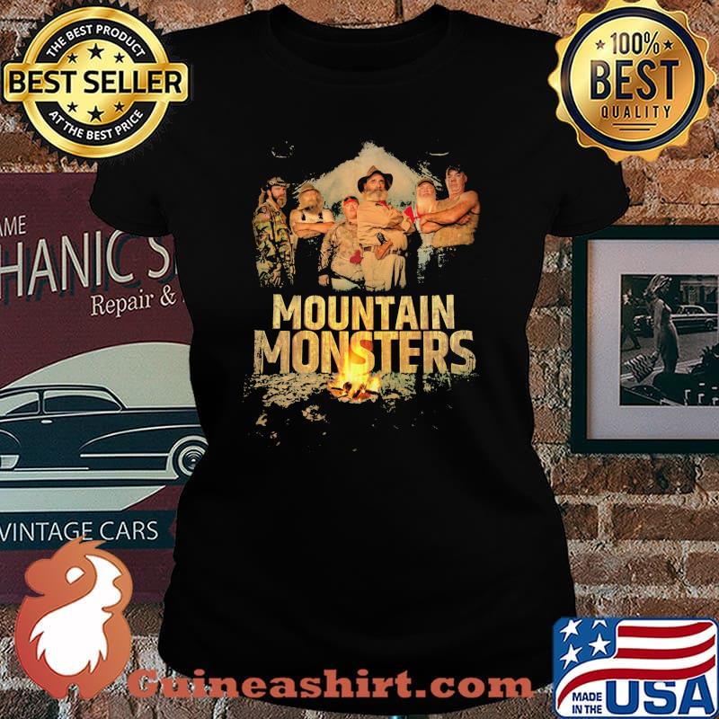 Mountain monsters fire vintage s Laides tee