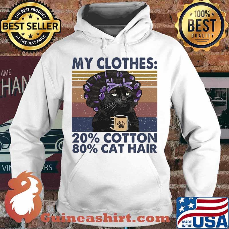 My clothes 20% cotton 80% cat hair vintage retro s Hoodie