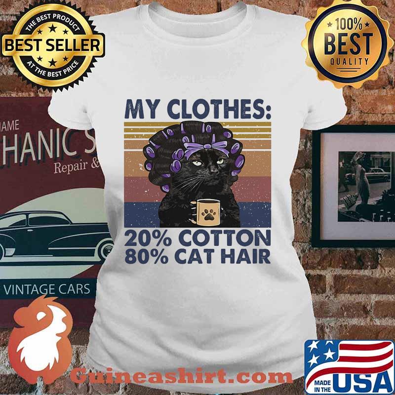 My clothes 20% cotton 80% cat hair vintage retro s Ladies tee