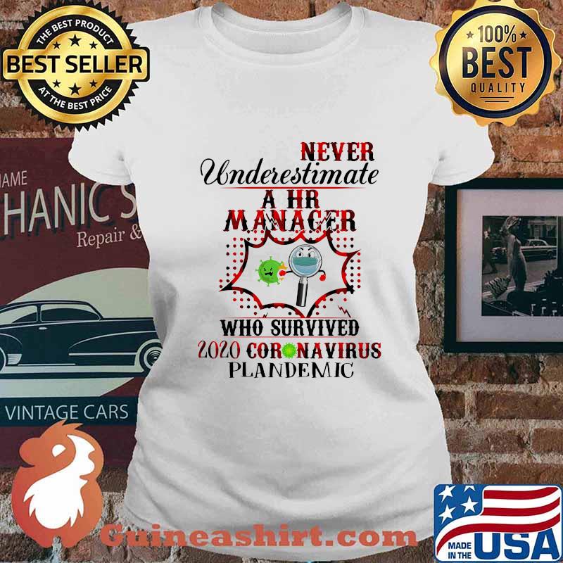 Never Underestimate A Hr Manager Who Survived 2020 Coronavirus Plandemic Shirt Ladies tee
