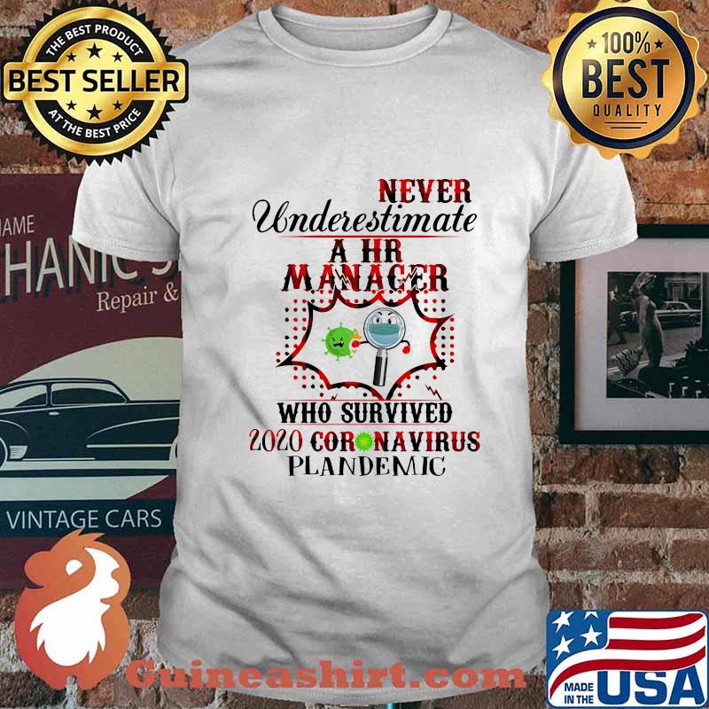 Never Underestimate A Hr Manager Who Survived 2020 Coronavirus Plandemic Shirt