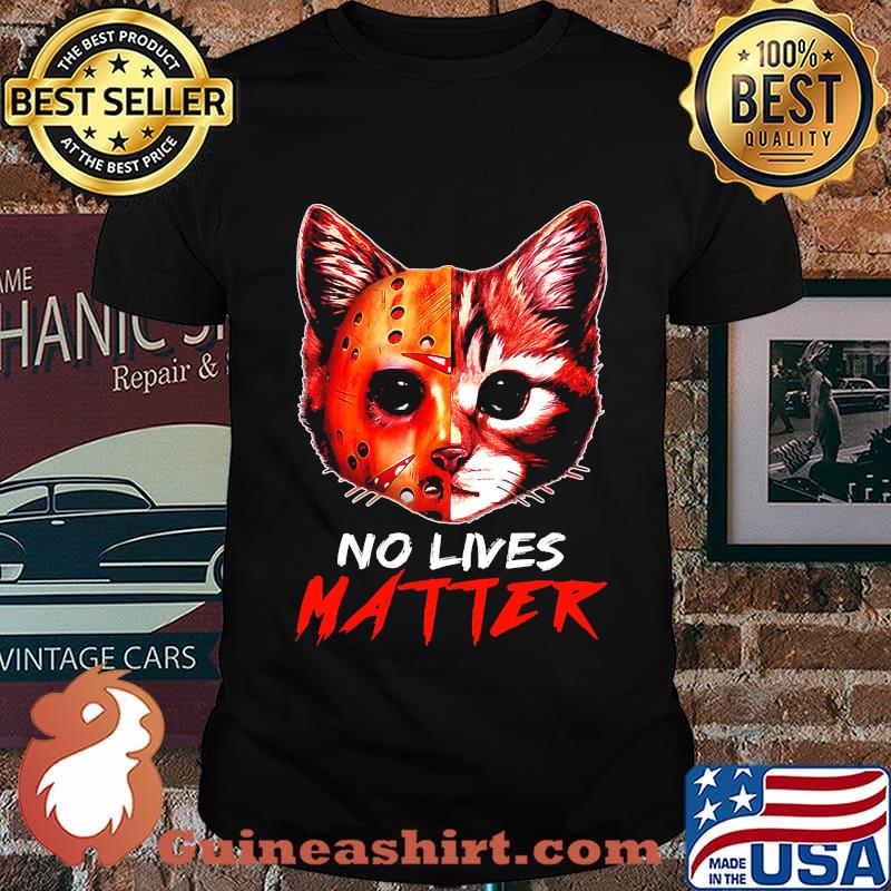 No Lives Matter Cat Face Halloween Shirt