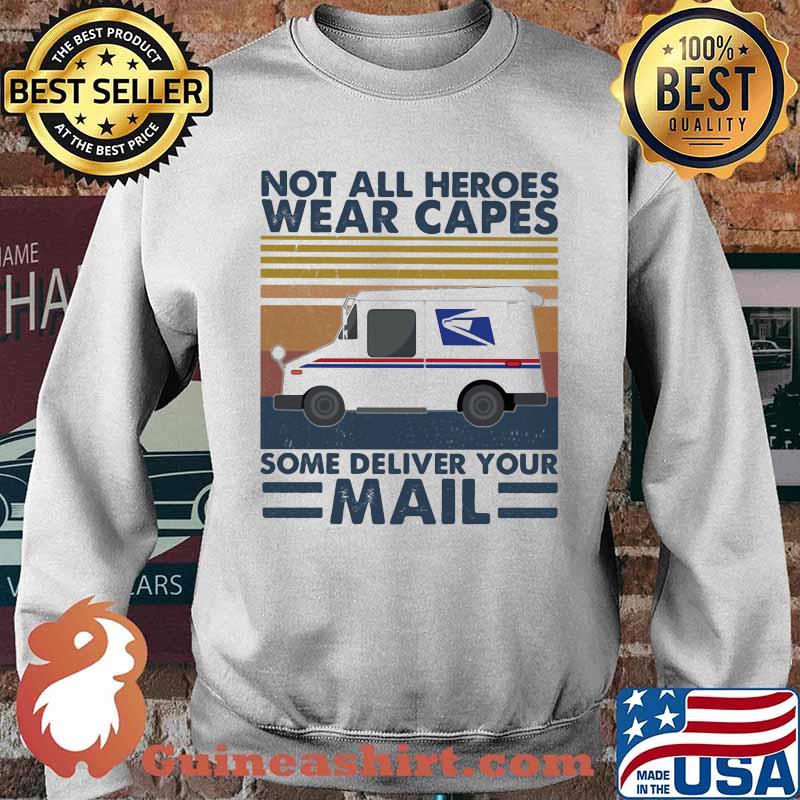 Not all heroes wear capes some deliver your mail vintage retro s Sweater