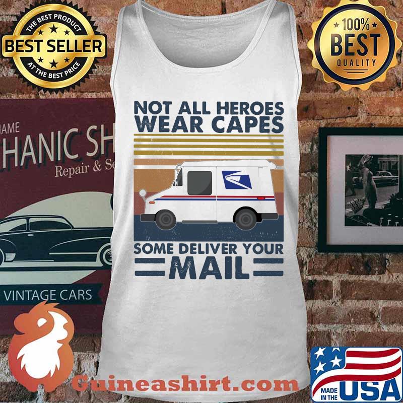 Not all heroes wear capes some deliver your mail vintage retro s Tank top