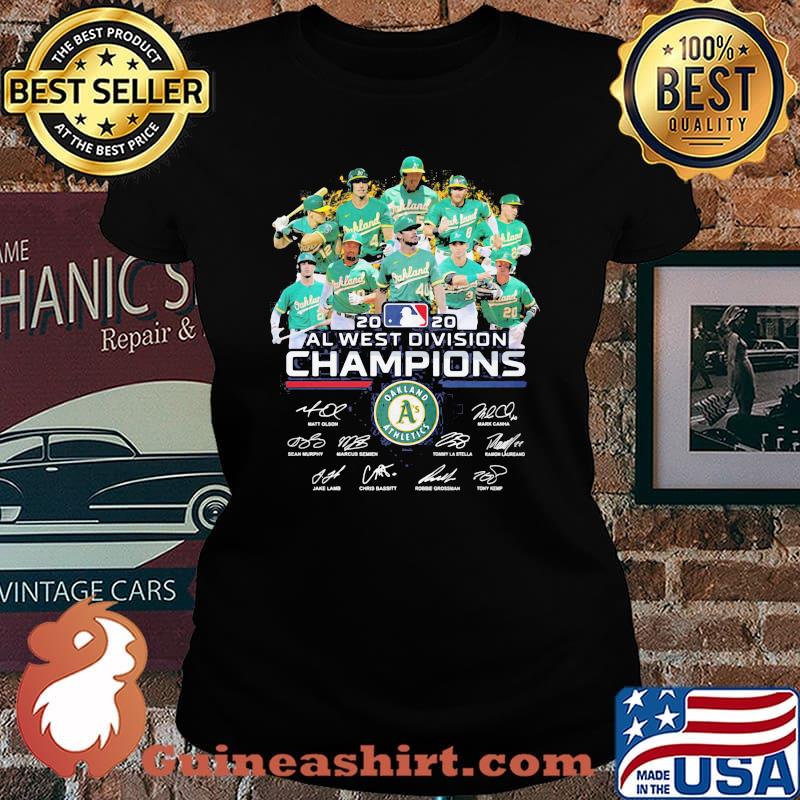 Oakland athletics al west division champions 2020 signatures s Laides tee