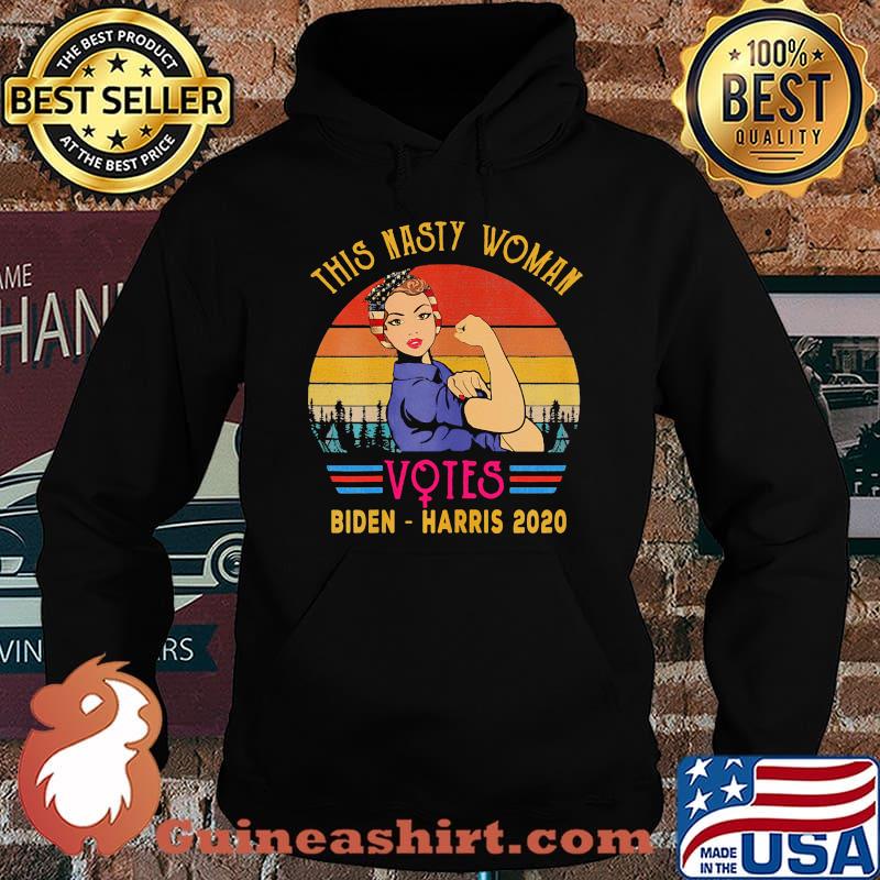 Official This Nasty Woman Votes Biden Harris 2020 Vintage Retro Shirt Hoodie