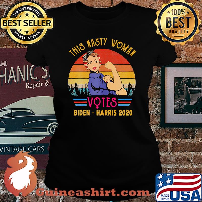 Official This Nasty Woman Votes Biden Harris 2020 Vintage Retro Shirt Laides tee
