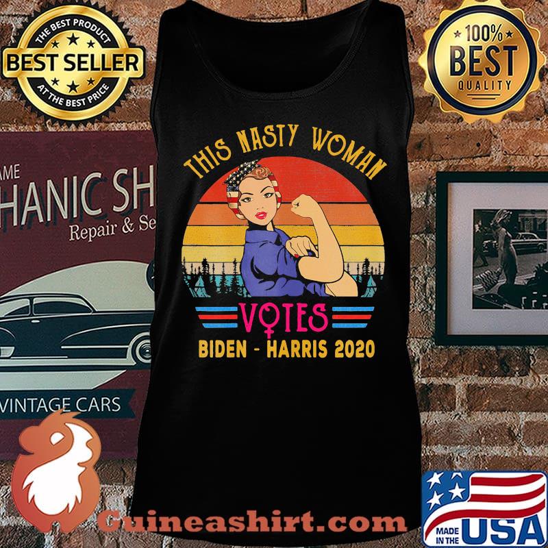 Official This Nasty Woman Votes Biden Harris 2020 Vintage Retro Shirt Tank top
