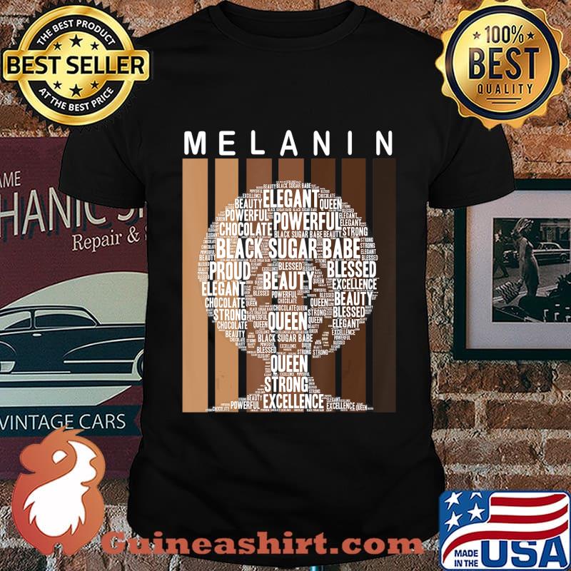 Oheneba Melanin Shades Afro Queen Wordart Shirt For Women T-Shirt
