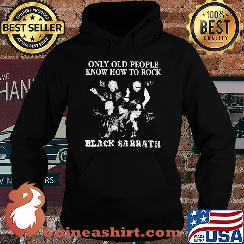 Only old people know how to rock black sabbath signatures s Hoodie