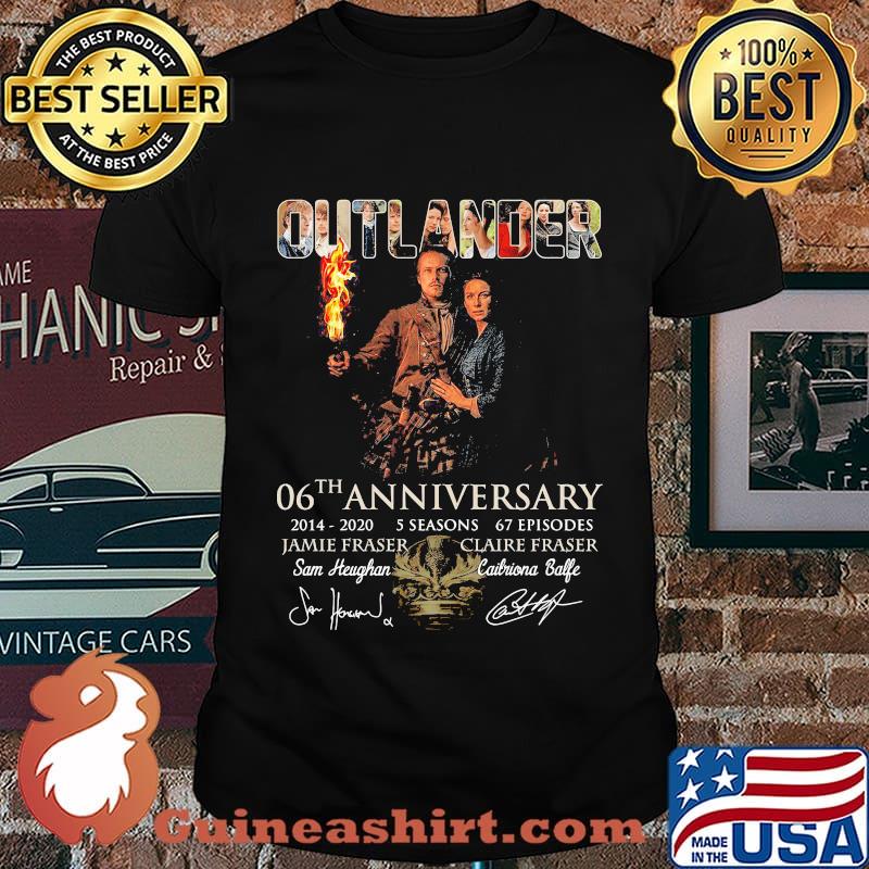 Outlander 06th anniversary 2014 2020 5 seasons 67 episodes signatures shirt