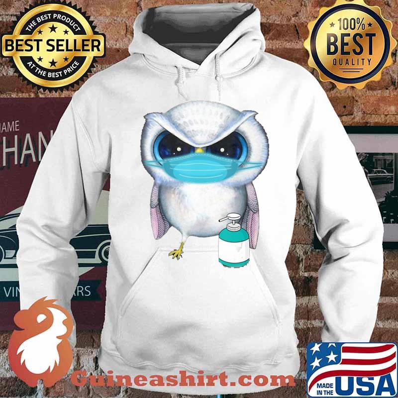 Owl Face Costume wearing a Face Mask Halloween T-Shirt Hoodie