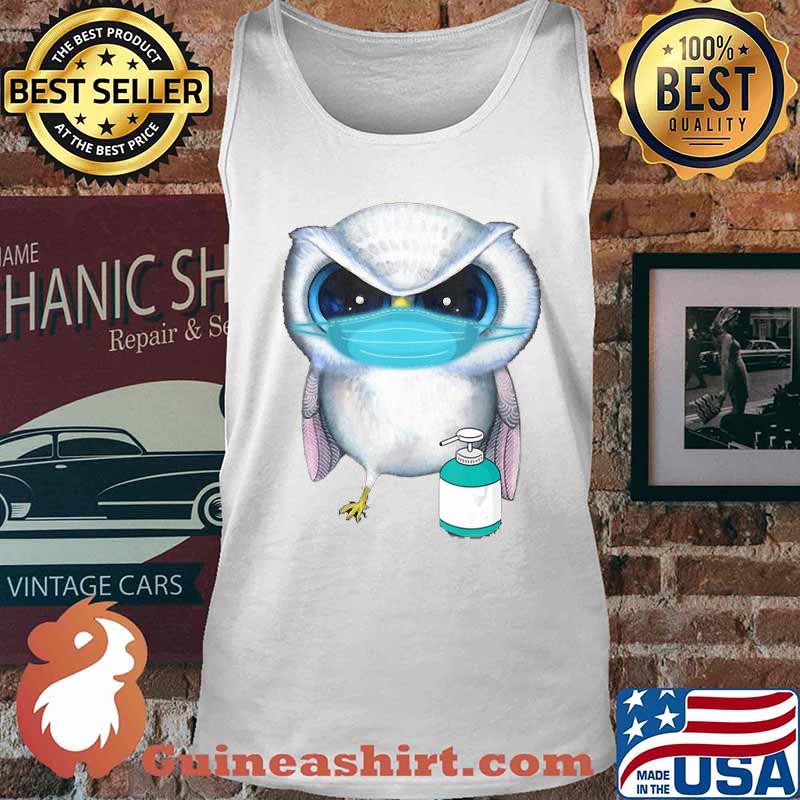 Owl Face Costume wearing a Face Mask Halloween T-Shirt Tank top