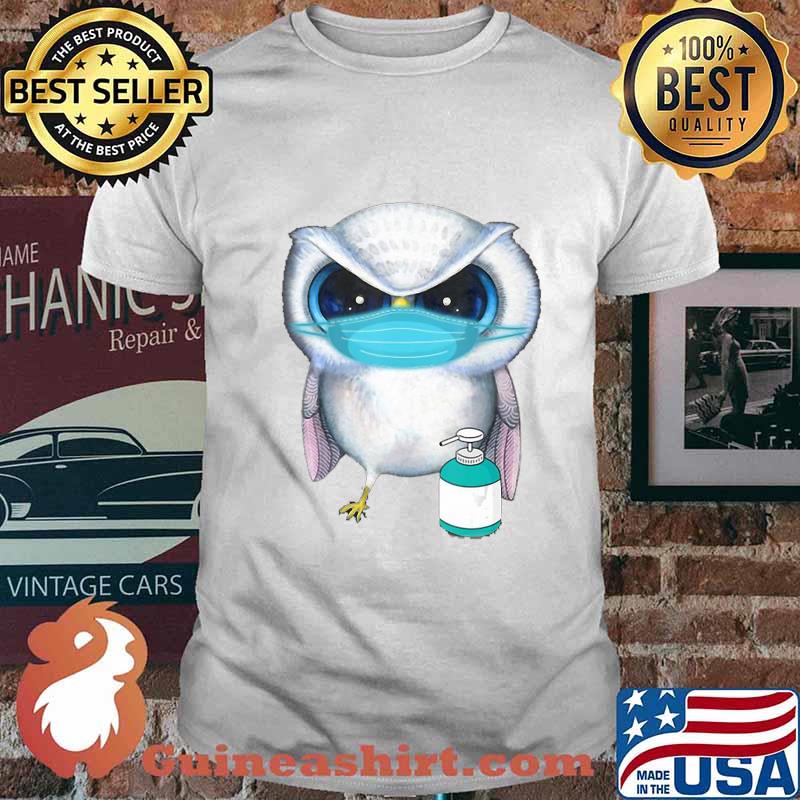 Owl Face Costume wearing a Face Mask Halloween T-Shirt