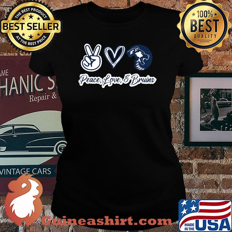 Peace, Love, & Bruins T-Shirt Laides tee
