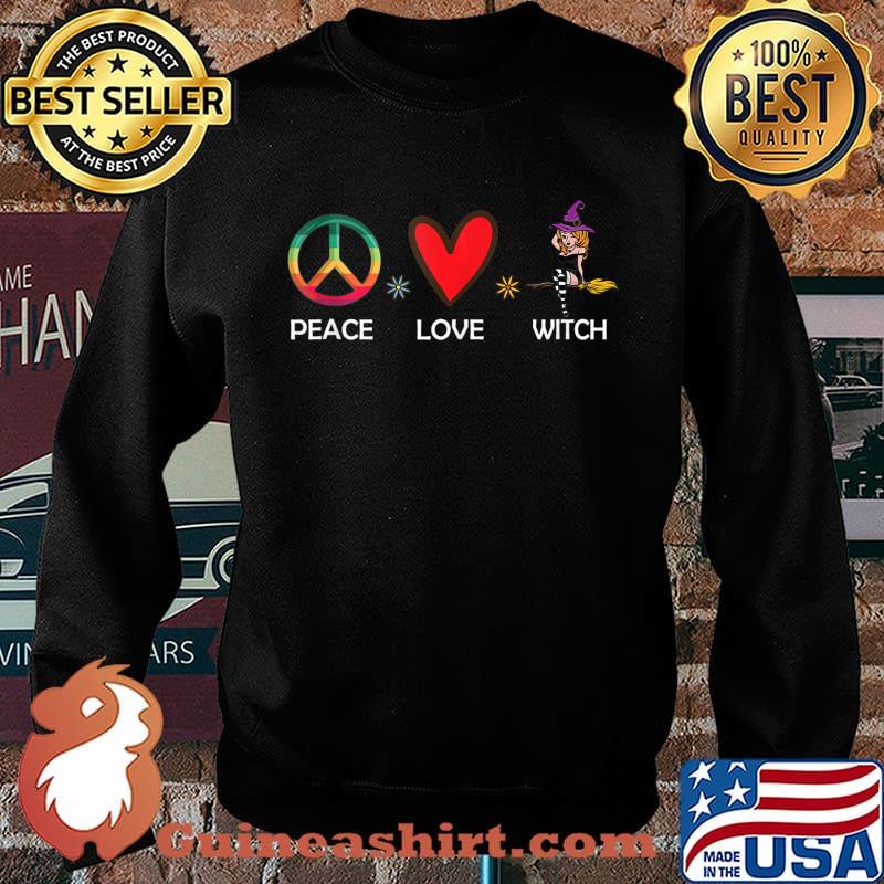Peace Love Witch Graphic Kids Girls Women Funny Halloween s Sweater
