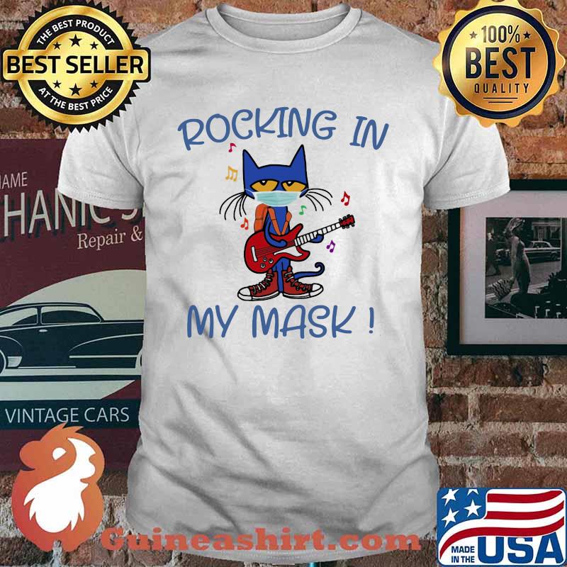 Petter the cat rocking in my mask shirt