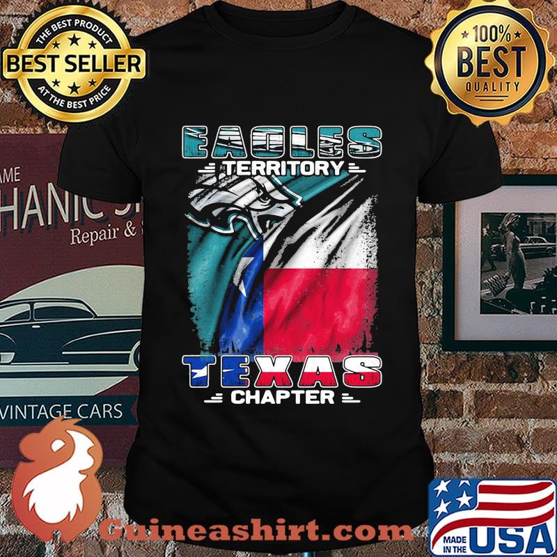 Philadelphia eagles territory texas chapter flag shirt