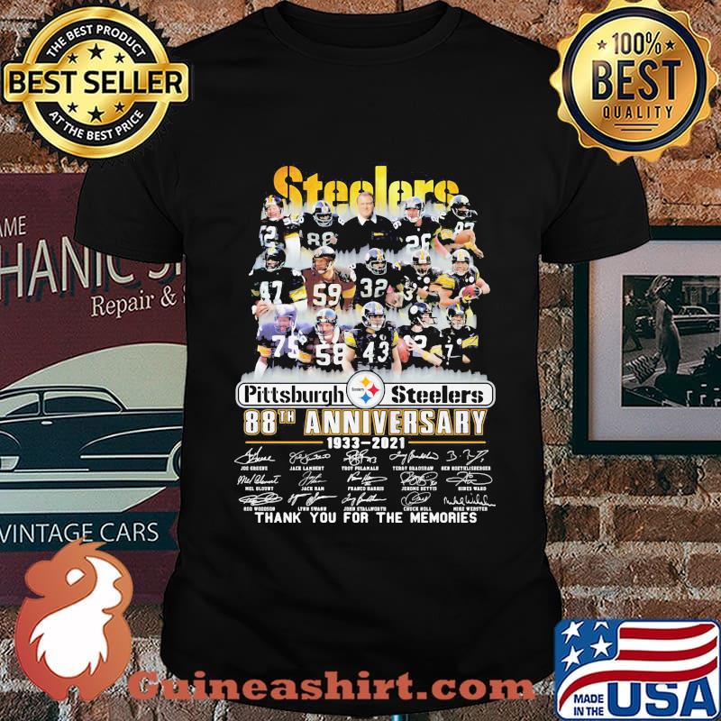 Pittsburgh steelers 88th anniversary 1933 2021 thank for the memories signatures shirt