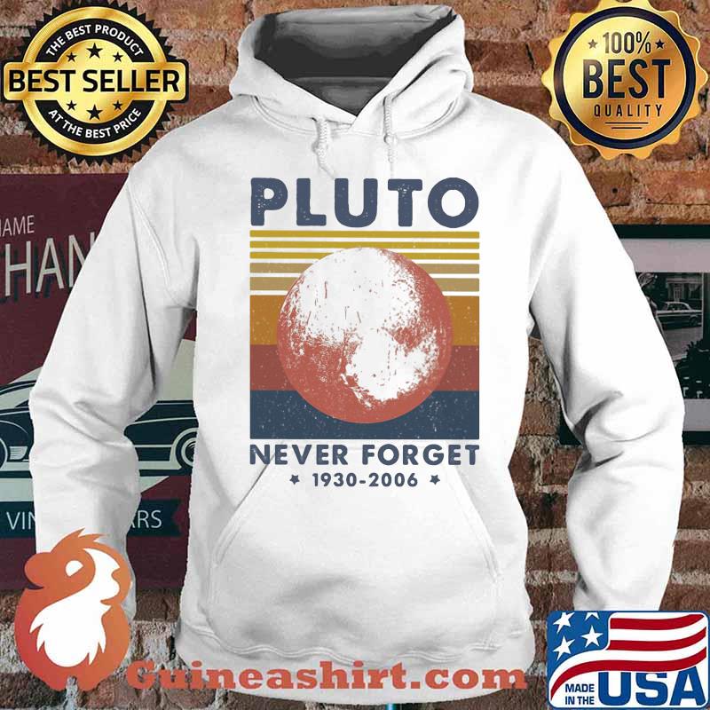 Pluto never for get 1930 2006 stars line vintage retro s Hoodie